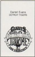 1984 All-Star Game Program Inserts #NNO Darrell Evans Back