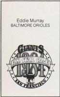 1984 All-Star Game Program Inserts #NNO Eddie Murray Back
