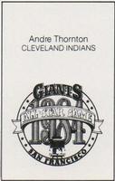 1984 All-Star Game Program Inserts #NNO Andre Thornton Back