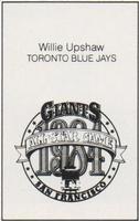 1984 All-Star Game Program Inserts #NNO Willie Upshaw Back