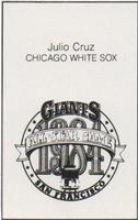 1984 All-Star Game Program Inserts #NNO Julio Cruz Back
