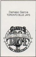 1984 All-Star Game Program Inserts #NNO Damaso Garcia Back