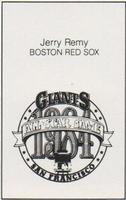 1984 All-Star Game Program Inserts #NNO Jerry Remy Back