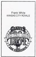 1984 All-Star Game Program Inserts #NNO Frank White Back