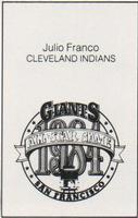 1984 All-Star Game Program Inserts #NNO Julio Franco Back