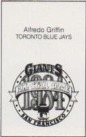 1984 All-Star Game Program Inserts #NNO Alfredo Griffin Back