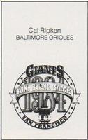 1984 All-Star Game Program Inserts #NNO Cal Ripken Back