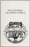 1984 All-Star Game Program Inserts #NNO Dick Schofield Back
