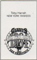 1984 All-Star Game Program Inserts #NNO Toby Harrah Back