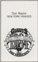 1984 All-Star Game Program Inserts #NNO Don Baylor Back
