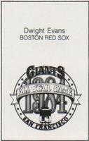 1984 All-Star Game Program Inserts #NNO Dwight Evans Back
