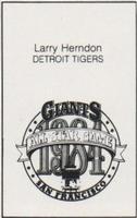 1984 All-Star Game Program Inserts #NNO Larry Herndon Back