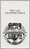 1984 All-Star Game Program Inserts #NNO Fred Lynn Back