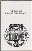1984 All-Star Game Program Inserts #NNO Hal McRae Back