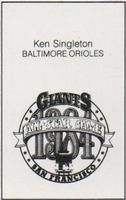 1984 All-Star Game Program Inserts #NNO Ken Singleton Back
