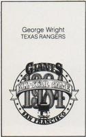 1984 All-Star Game Program Inserts #NNO George Wright Back