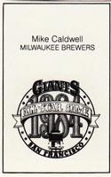 1984 All-Star Game Program Inserts #NNO Mike Caldwell Back