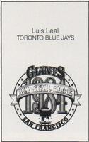 1984 All-Star Game Program Inserts #NNO Luis Leal Back