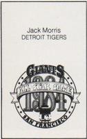 1984 All-Star Game Program Inserts #NNO Jack Morris Back