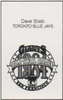 1984 All-Star Game Program Inserts #NNO Dave Stieb Back