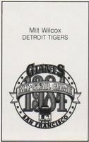 1984 All-Star Game Program Inserts #NNO Milt Wilcox Back