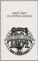 1984 All-Star Game Program Inserts #NNO Geoff Zahn Back