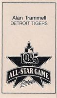 1985 All-Star Game Program Inserts #NNO Alan Trammell Back
