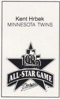 1985 All-Star Game Program Inserts #NNO Kent Hrbek Back