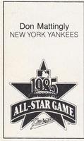 1985 All-Star Game Program Inserts #NNO Don Mattingly Back
