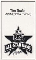 1985 All-Star Game Program Inserts #NNO Tim Teufel Back