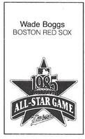 1985 All-Star Game Program Inserts #NNO Wade Boggs Back