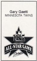 1985 All-Star Game Program Inserts #NNO Gary Gaetti Back
