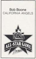 1985 All-Star Game Program Inserts #NNO Bob Boone Back