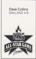 1985 All-Star Game Program Inserts #NNO Dave Collins Back