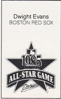 1985 All-Star Game Program Inserts #NNO Dwight Evans Back