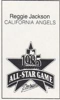 1985 All-Star Game Program Inserts #NNO Reggie Jackson Back