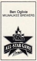 1985 All-Star Game Program Inserts #NNO Ben Oglivie Back