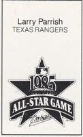 1985 All-Star Game Program Inserts #NNO Larry Parrish Back