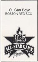 1985 All-Star Game Program Inserts #NNO Oil Can Boyd Back