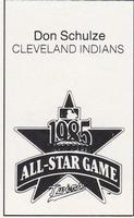 1985 All-Star Game Program Inserts #NNO Don Schulze Back