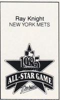 1985 All-Star Game Program Inserts #NNO Ray Knight Back