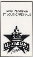 1985 All-Star Game Program Inserts #NNO Terry Pendleton Back