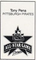 1985 All-Star Game Program Inserts #NNO Tony Pena Back