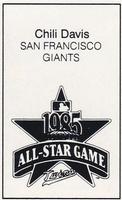 1985 All-Star Game Program Inserts #NNO Chili Davis Back