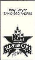 1985 All-Star Game Program Inserts #NNO Tony Gwynn Back