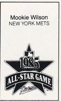 1985 All-Star Game Program Inserts #NNO Mookie Wilson Back