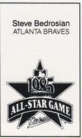 1985 All-Star Game Program Inserts #NNO Steve Bedrosian Back