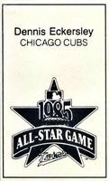 1985 All-Star Game Program Inserts #NNO Dennis Eckersley Back