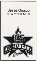 1985 All-Star Game Program Inserts #NNO Jesse Orosco Back
