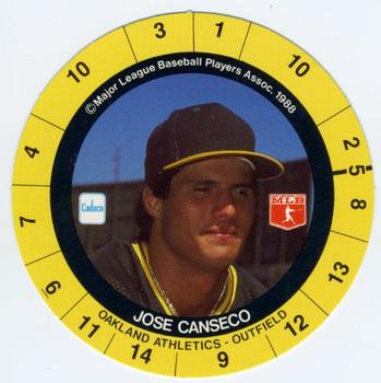 1989 Cadaco Discs #NNO Jose Canseco Front
